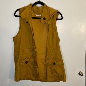 Like New Maurices Mustard Vest with Hood- Size XL